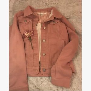 Lauren Conrad pink jean jacket